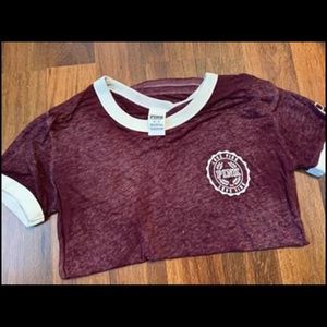 PINK shirt! Maroon colored. Like new.